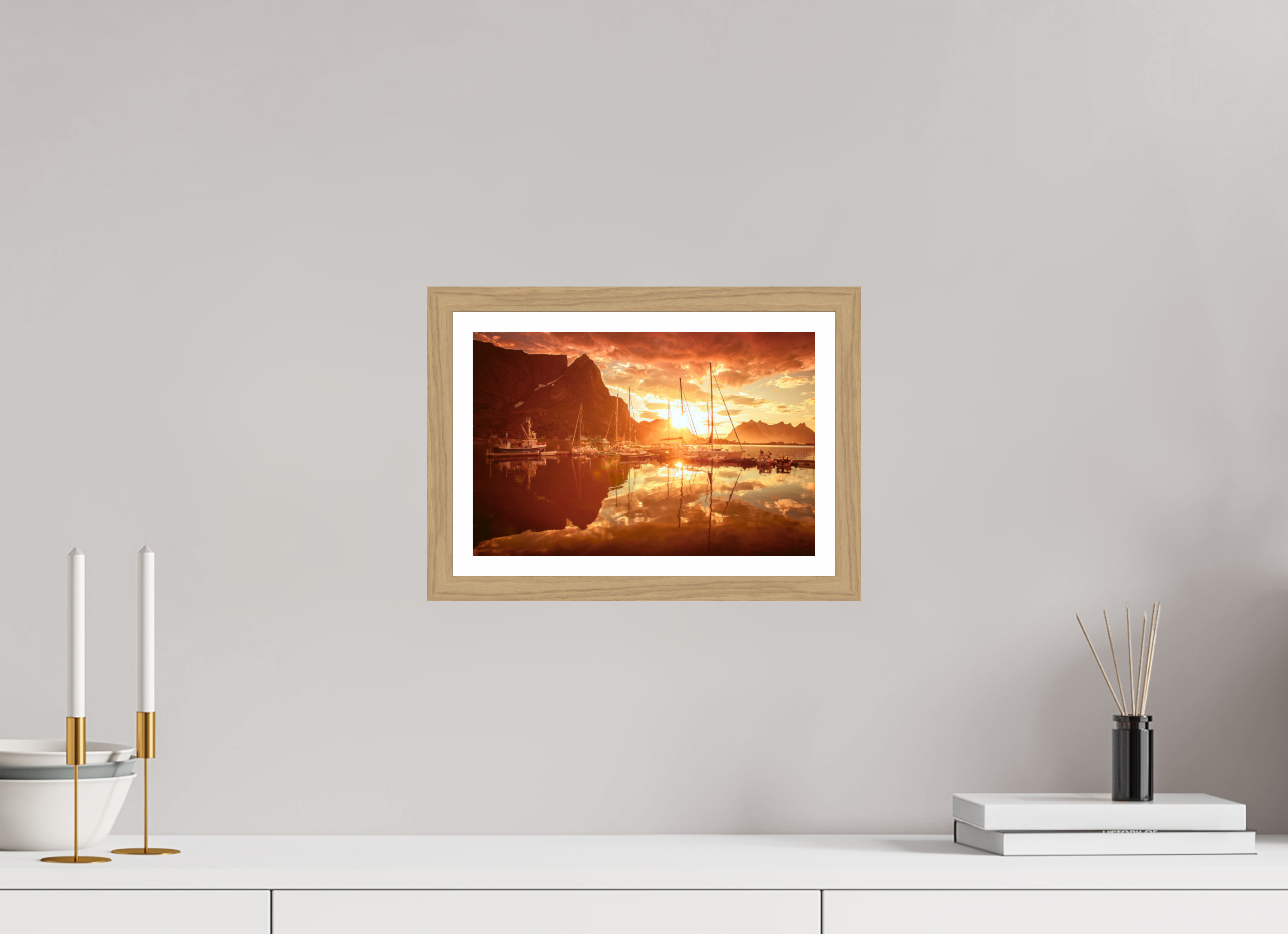 12 x 8″, S+M Oak Frame + Border A MINOR COSMIC EVENT
