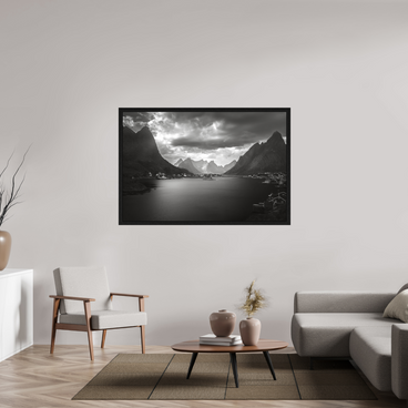60 x 40″, Exhibition Black Floater Frame A REASONABLE PLACE TO SETTLE