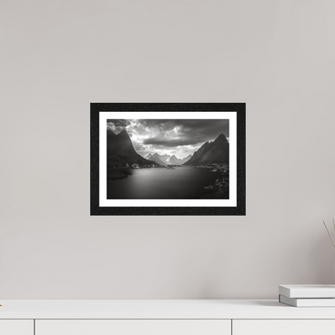 12 x 8″, S+M Black Frame + border A REASONABLE PLACE TO SETTLE