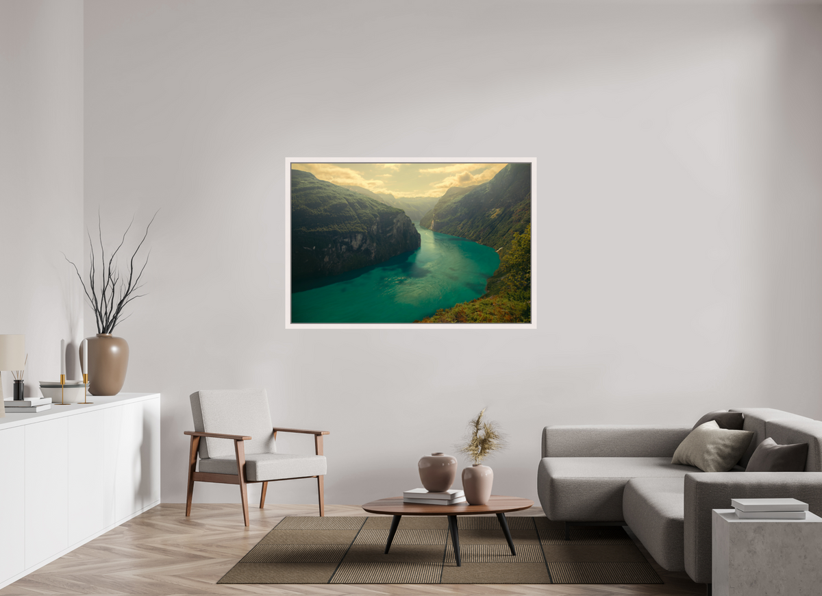 60 x 40″, Exhibition Maple White Floater Frame LIFEBLOOD