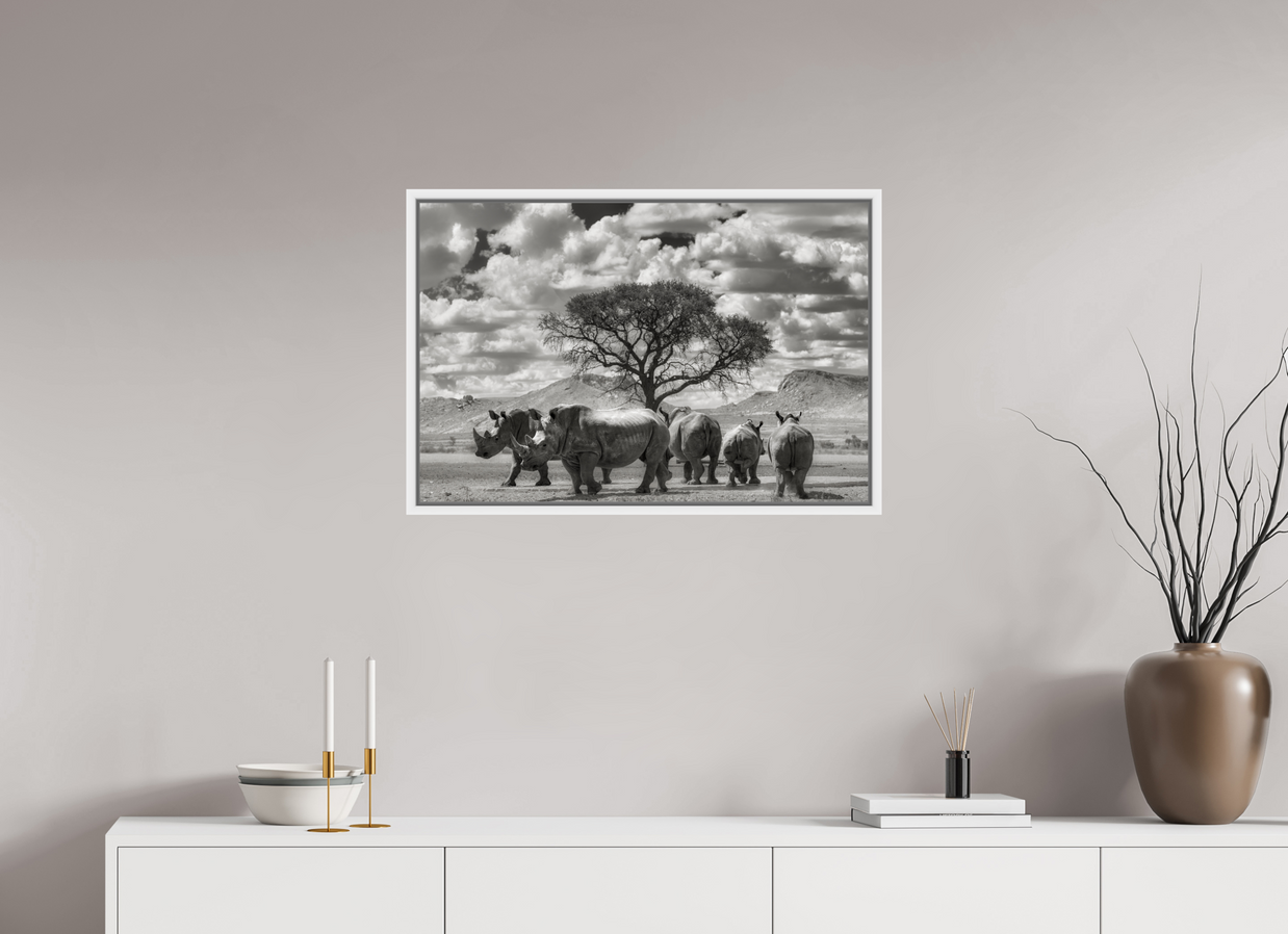 30 x 20″, L+XL White Floater Frame Perfectly Still
