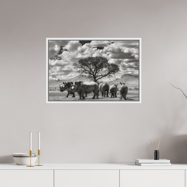 30 x 20″, L+XL White Floater Frame Perfectly Still