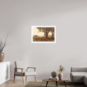 30 x 20″, L+XL White Frame + Border THE FIELD FEELS