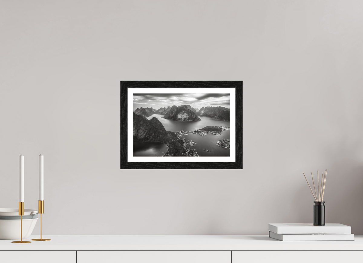 12 x 8″, S+M Black Frame + border THE LONG WAY DOWN