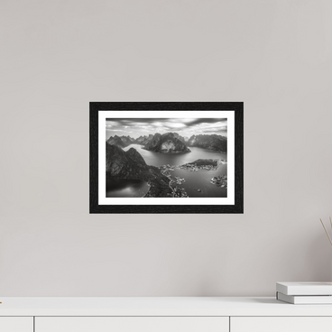 12 x 8″, S+M Black Frame + border THE LONG WAY DOWN