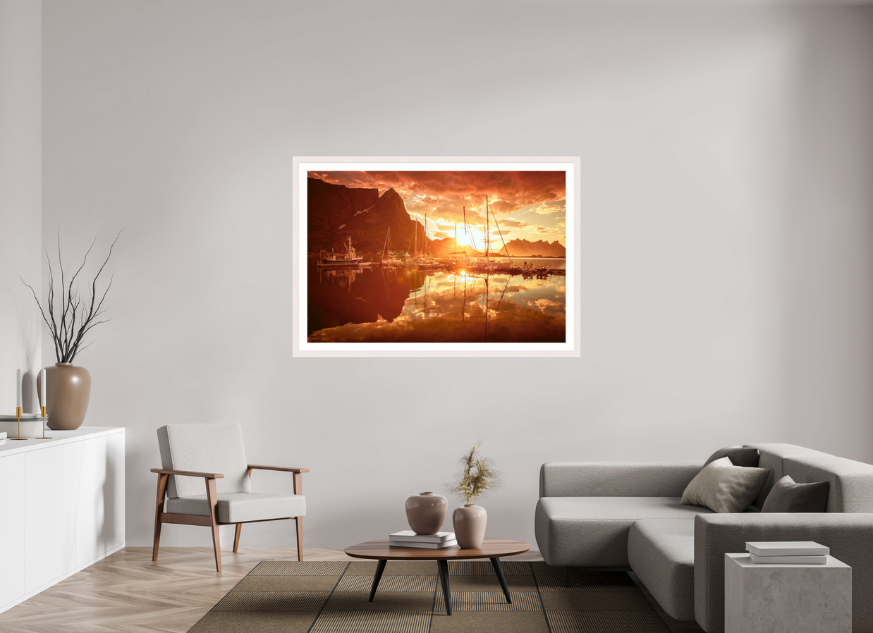 60 x 40″, Exhibition White Maple Frame + Border A MINOR COSMIC EVENT