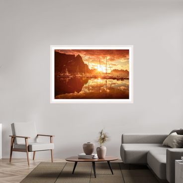 60 x 40″, Exhibition White Maple Frame + Border A MINOR COSMIC EVENT