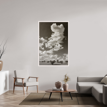 40 x 60″, Exhibition Maple White Floater Frame SKY THOUGHTS