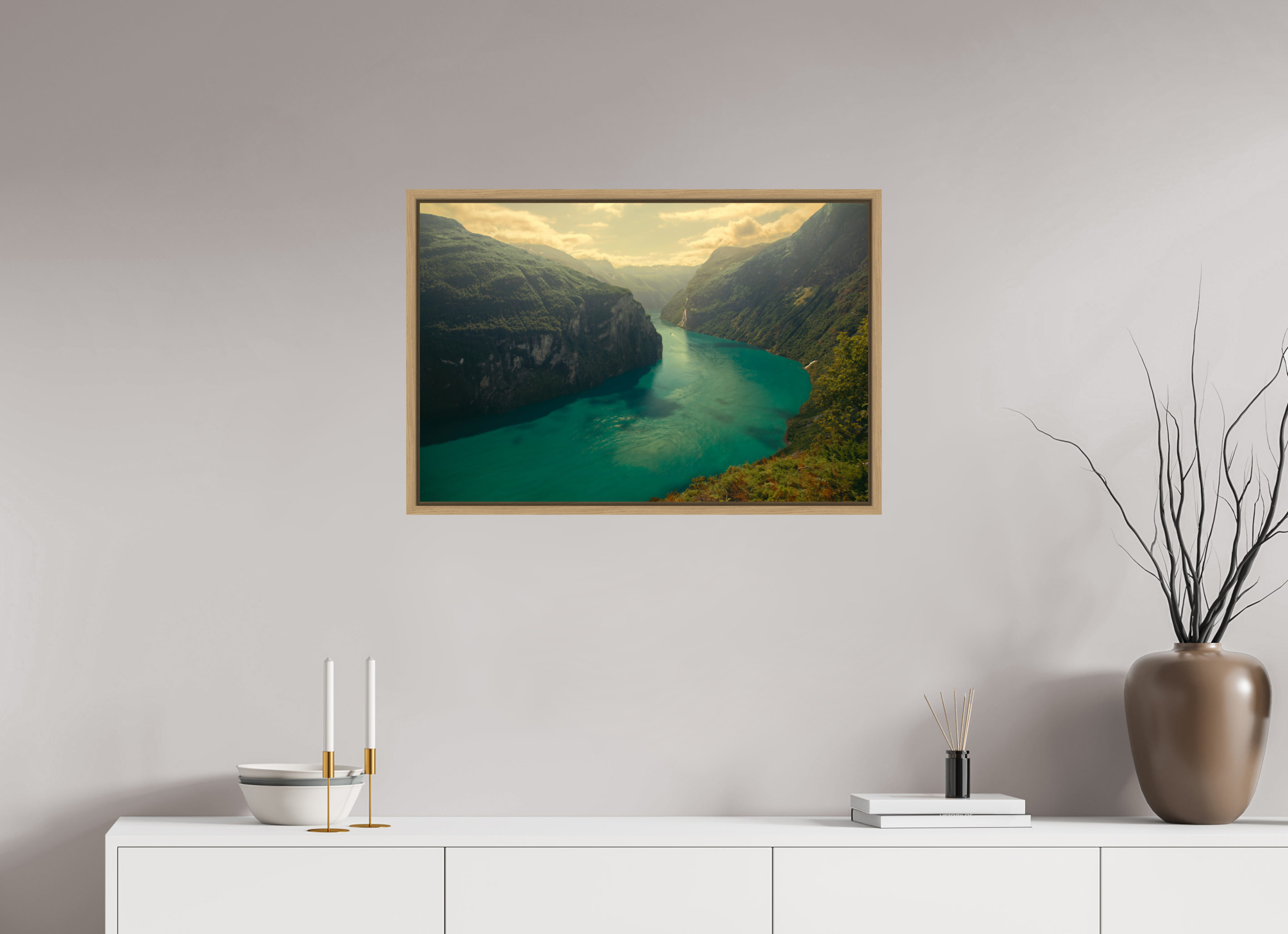 30 x 20″, L+XL Oak Floater Frame LIFEBLOOD