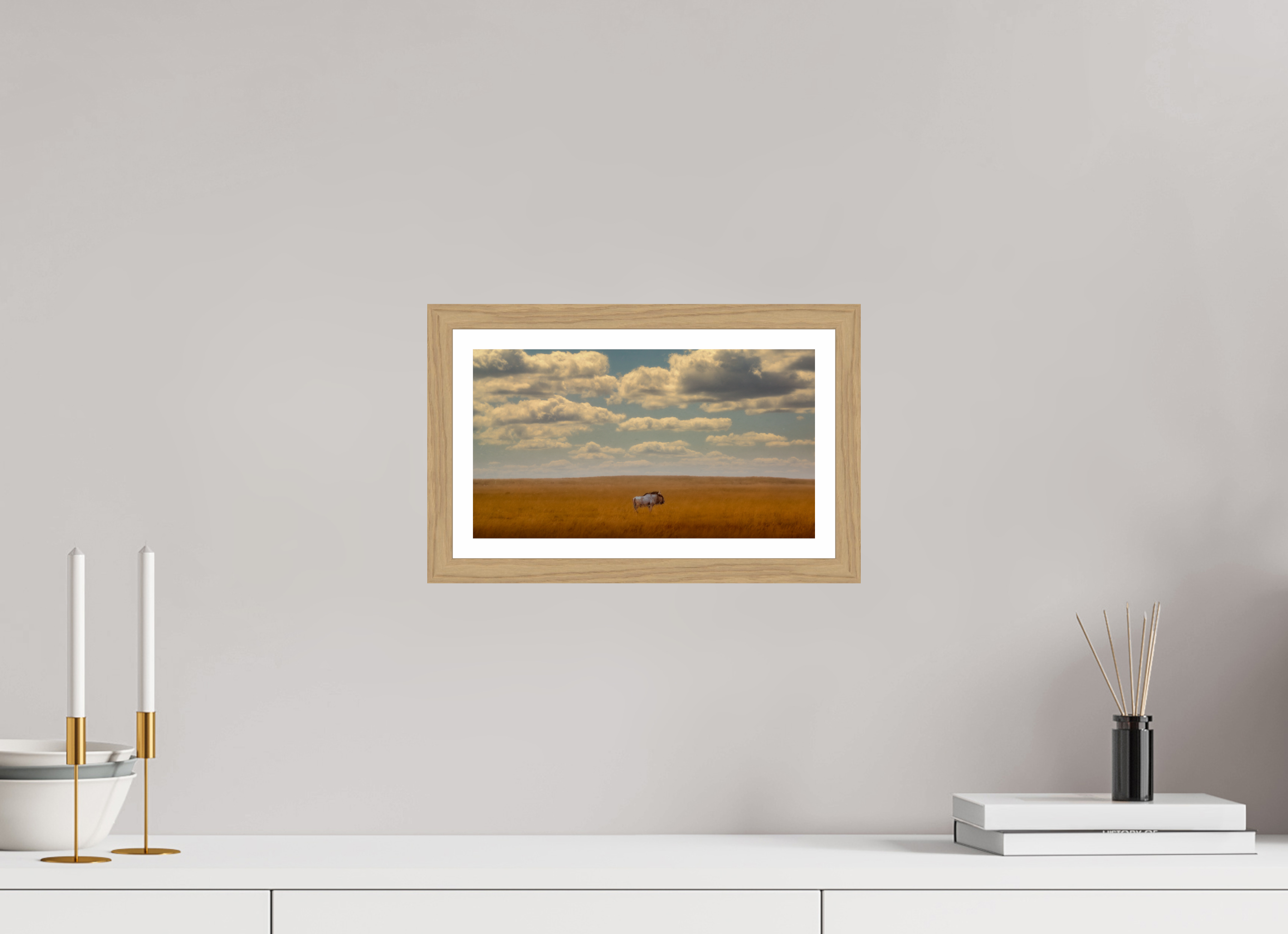 12 x 6.8″, S+M Oak Frame + Border FREEDOM OF EXPOSURE