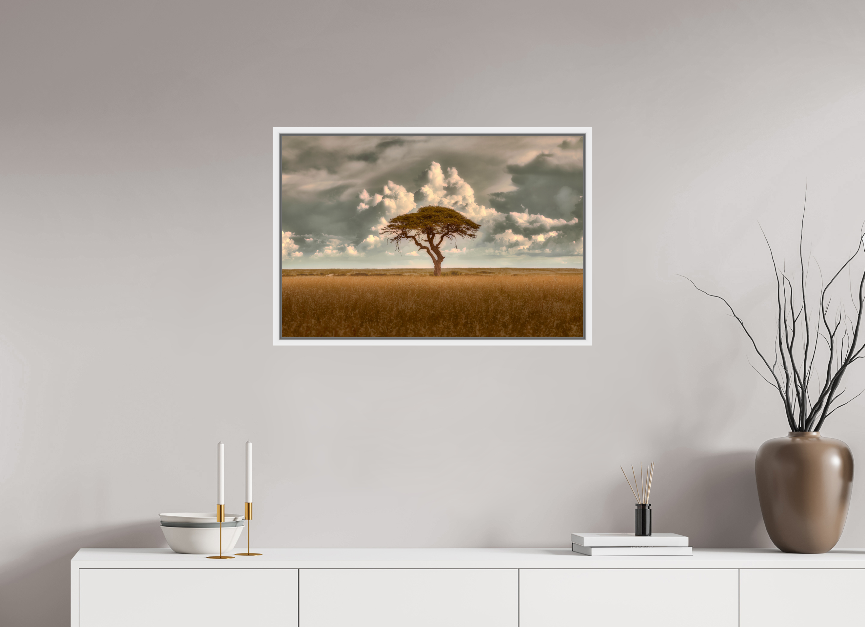 30 x 20″, L+XL White Floater Frame Structured Chaos
