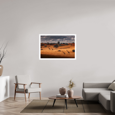45 x 30″, L+XL White Frame + Border SYMPHONY OF SILENCE