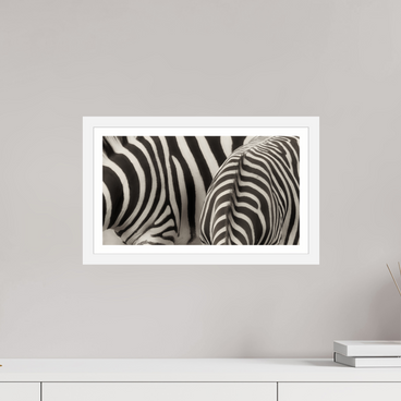 16 x 9″, S+M White Frame + Border NOT THE SAME