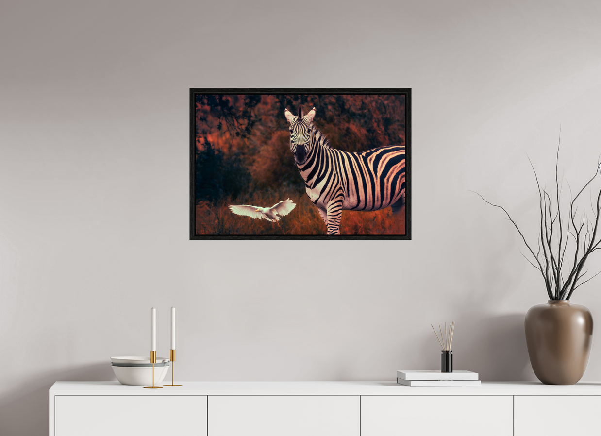 30 x 20″, L+XL Black Floater Frame Passing Through