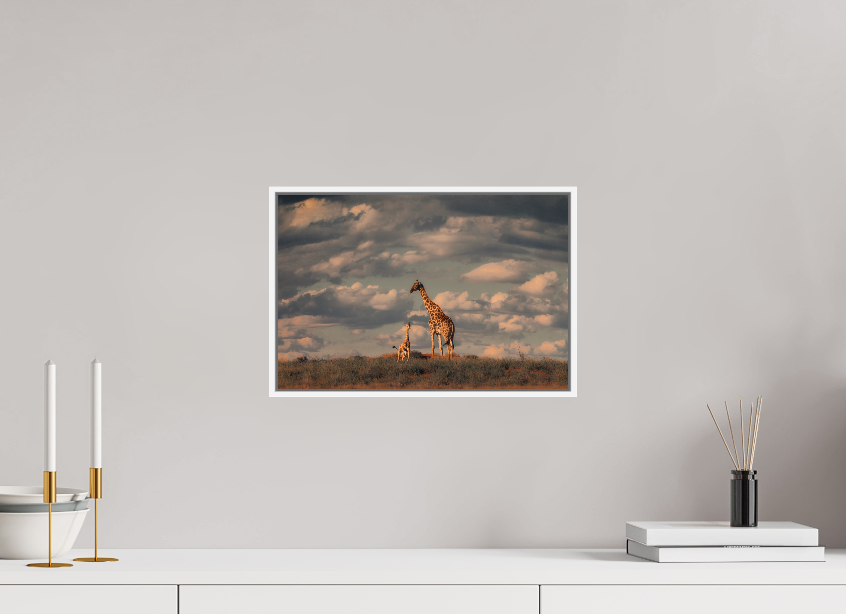 15 x 10″, S+M White Floater Frame Lineage