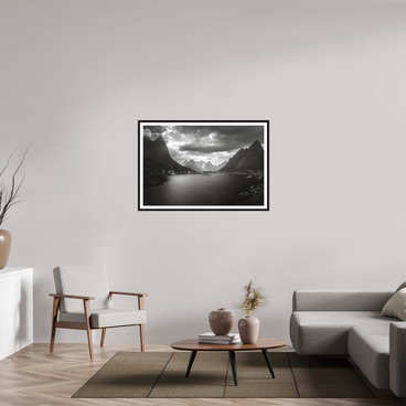 45 x 30″, L+XL Black Frame + Border A REASONABLE PLACE TO SETTLE