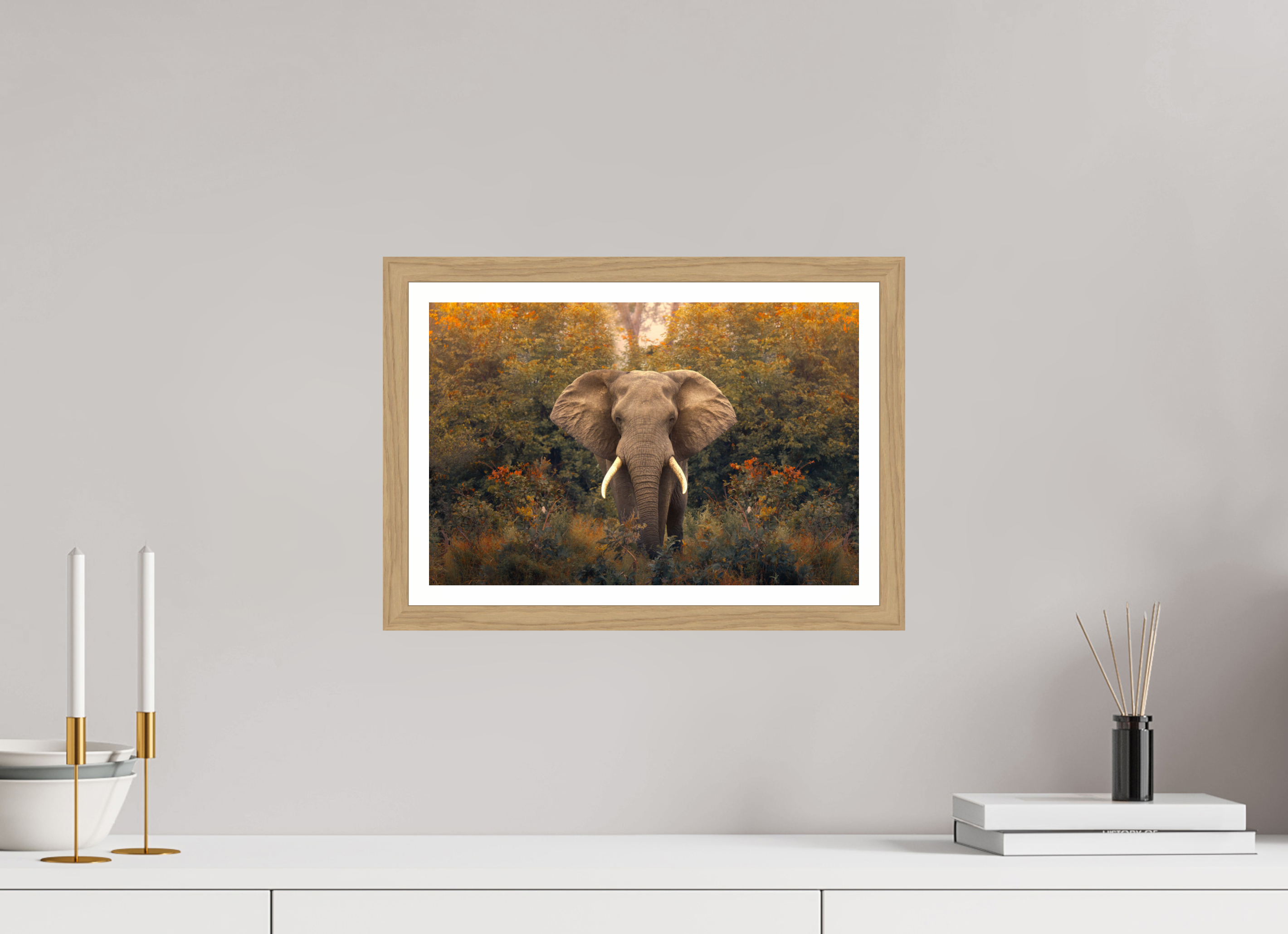 15 x 10″, S+M Oak Frame + Border REVELATION