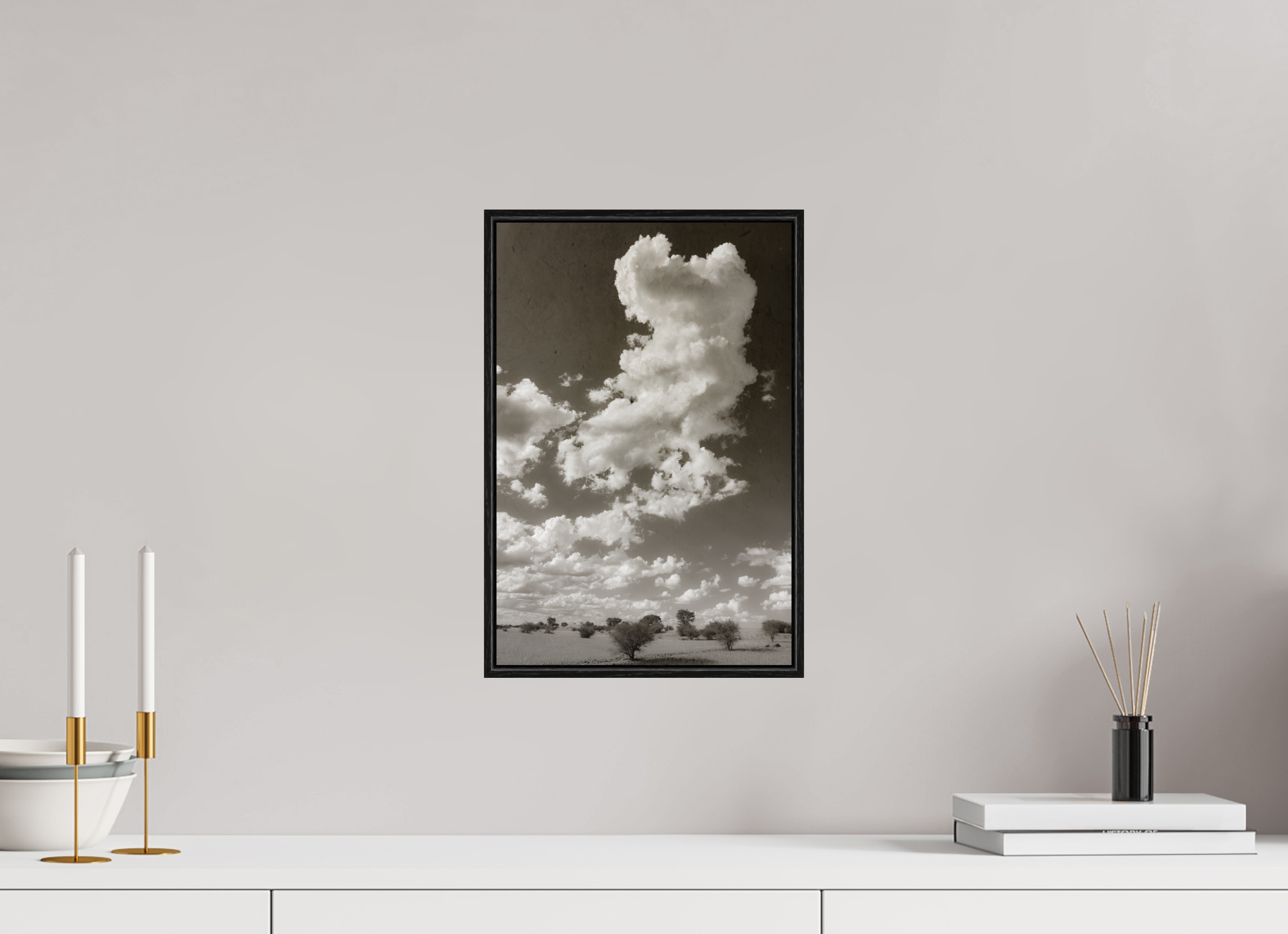 10 x 15″, S+M Black Floater Frame SKY THOUGHTS