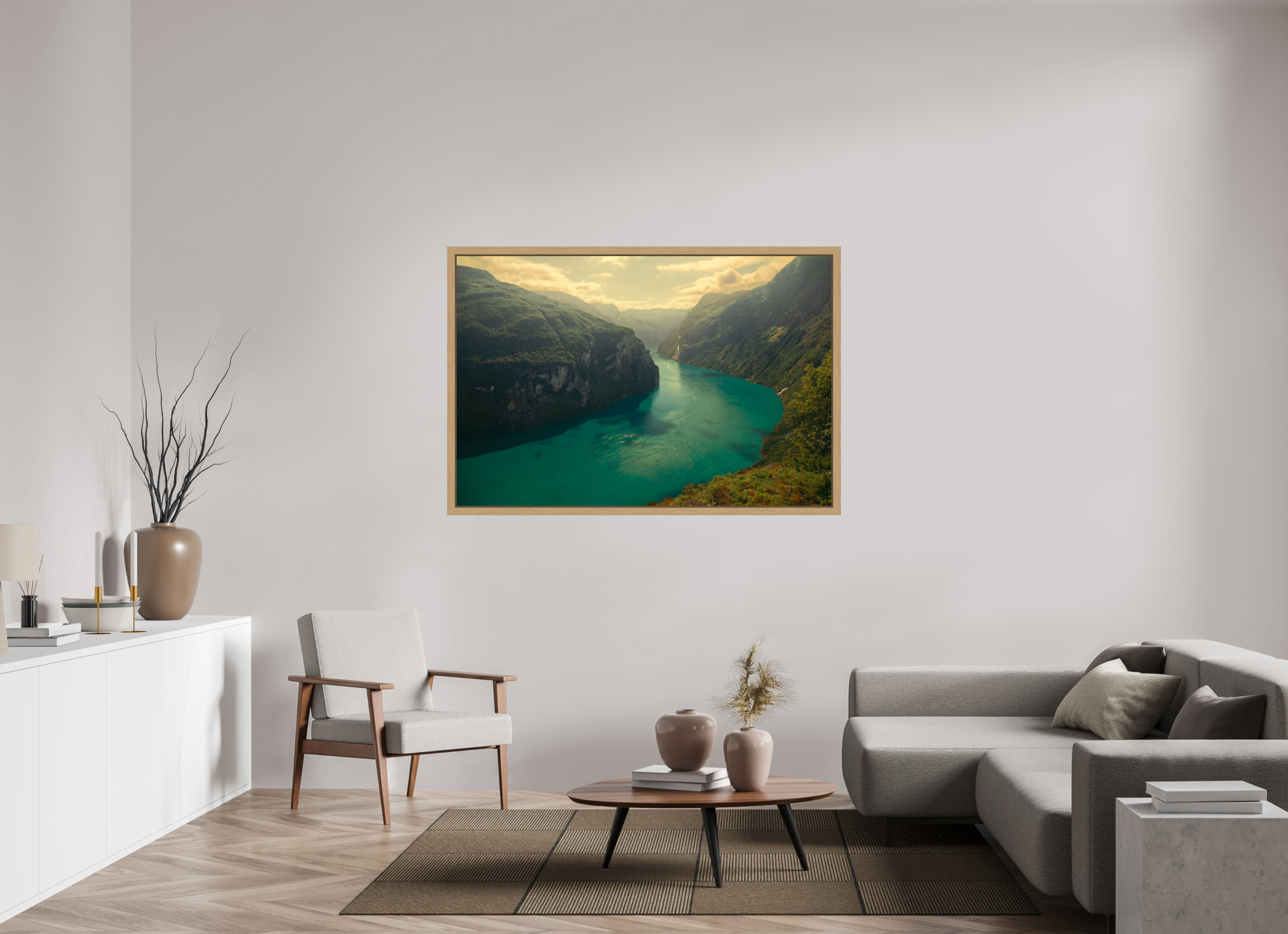 60 x 40″, Exhibition Oak Floater Frame LIFEBLOOD
