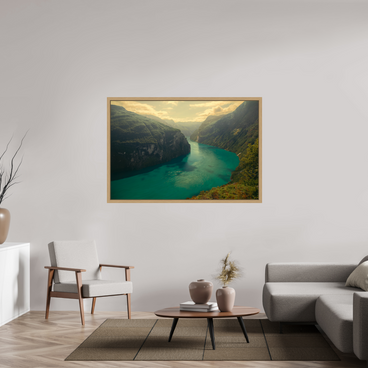 60 x 40″, Exhibition Oak Floater Frame LIFEBLOOD