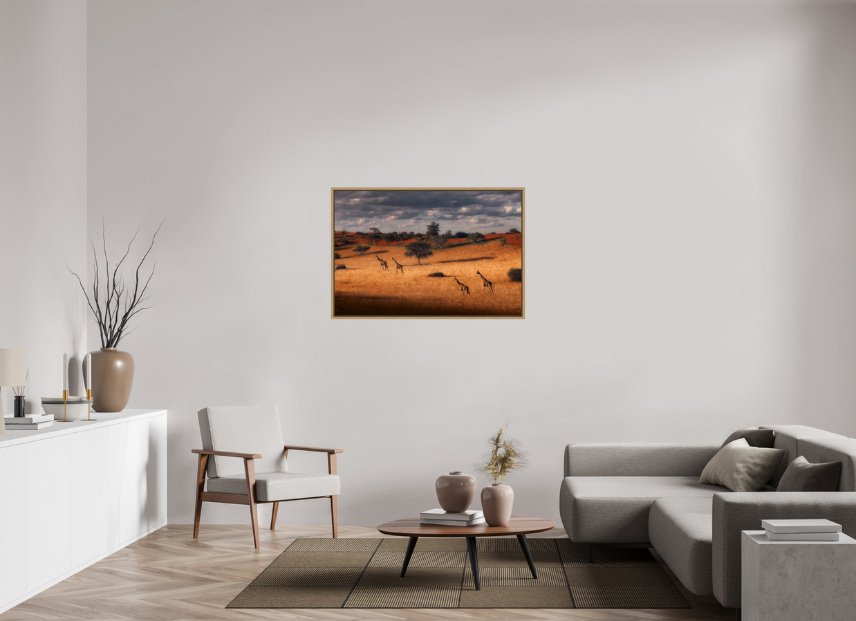 45 x 30″, L+XL Oak Floater Frame Symphony of Silence