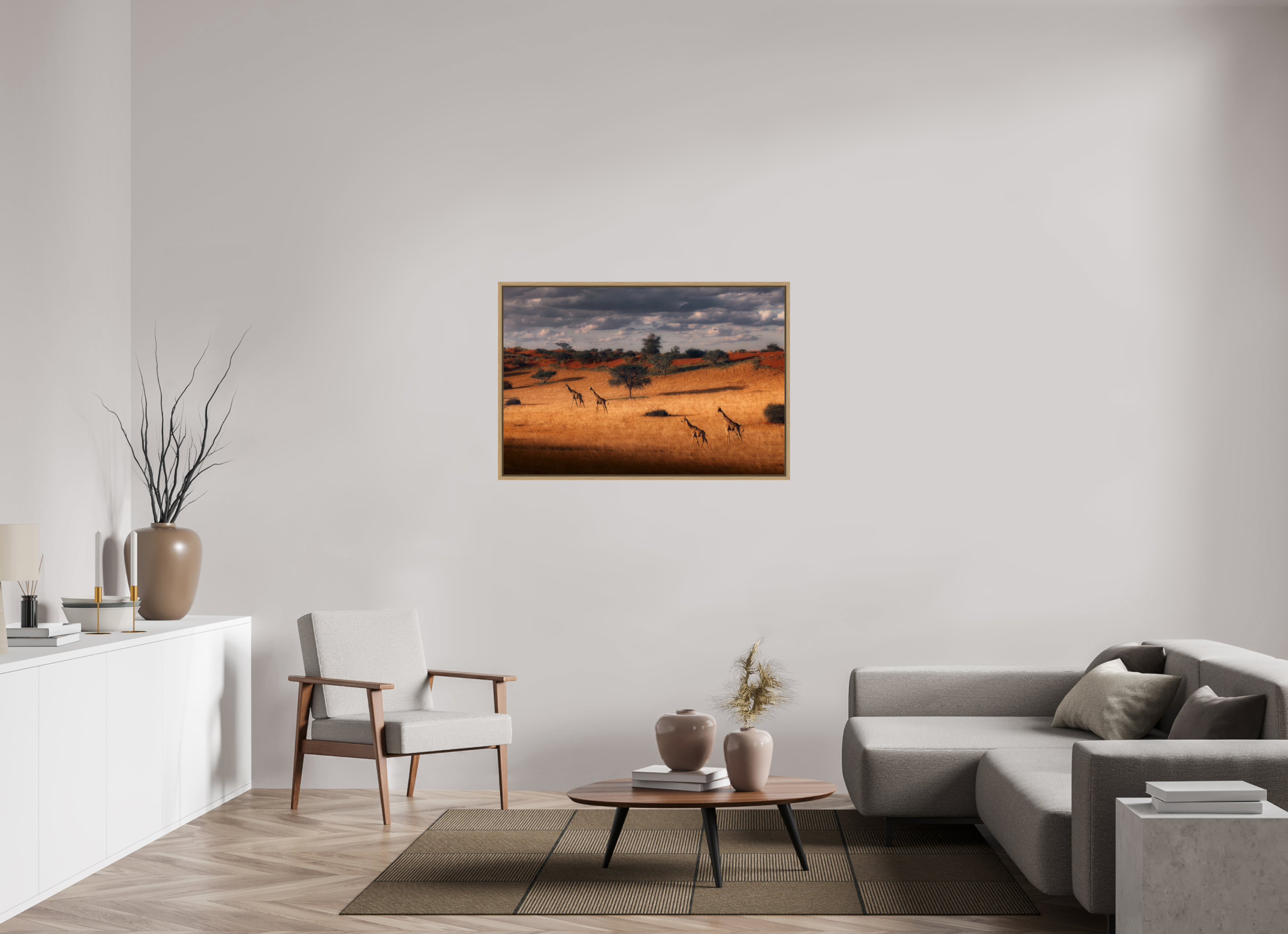 45 x 30″, L+XL Oak Floater Frame Symphony of Silence