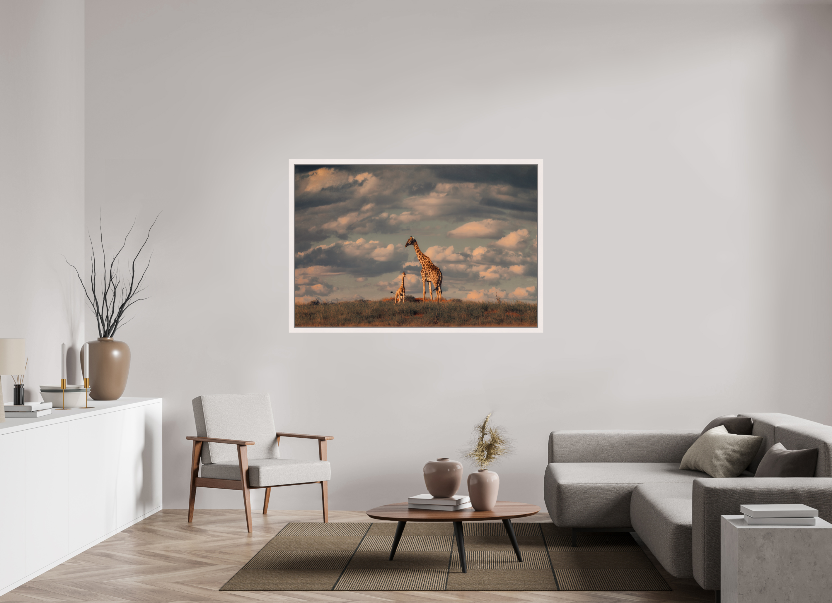 60 x 40″, Exhibition Maple White Floater Frame LINEAGE