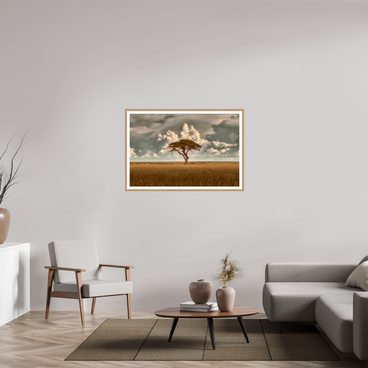 45 x 30″, L+XL Oak Frame + Border STRUCTURED CHAOS