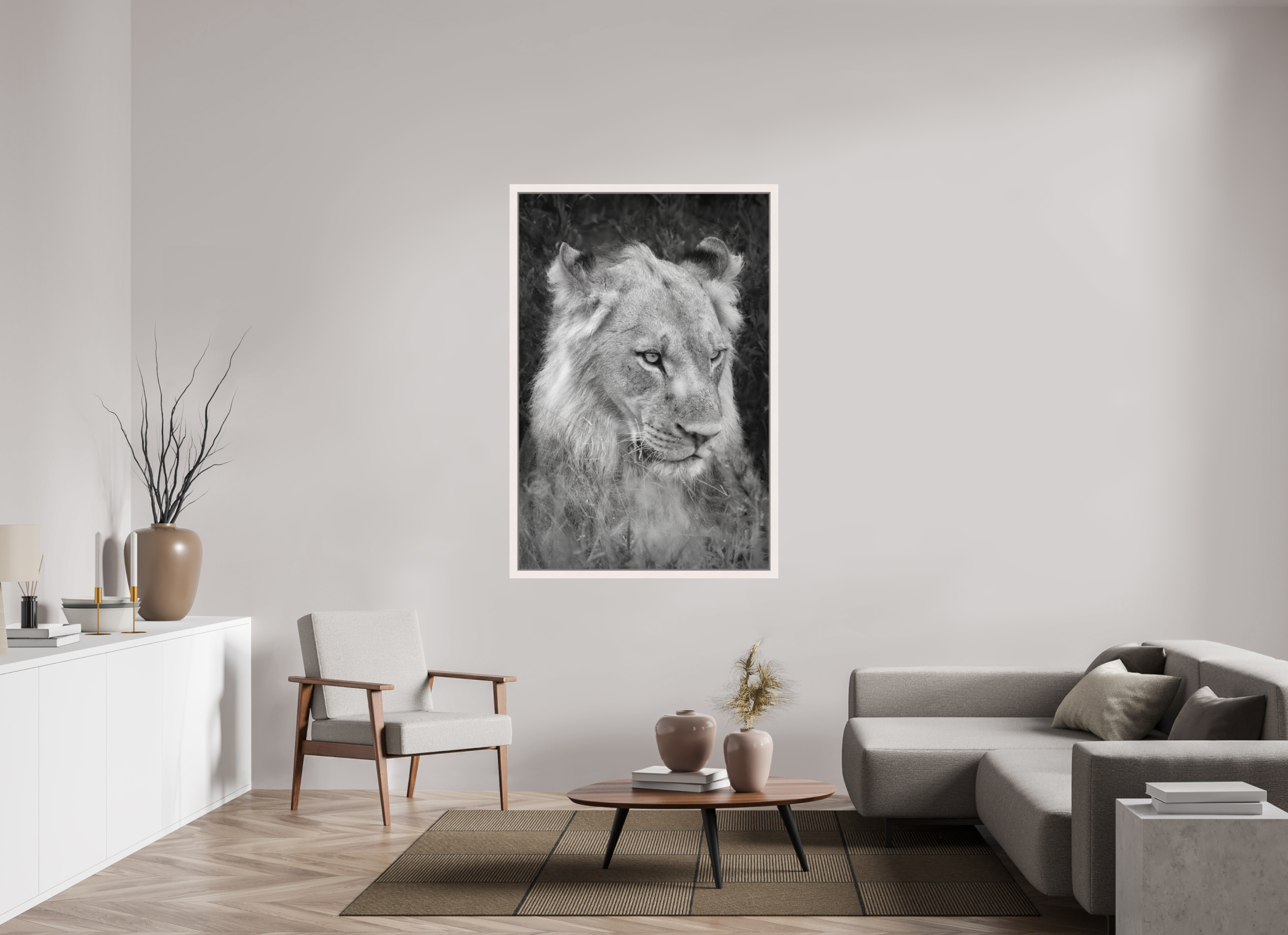 40 x 60″, Exhibition Maple White Floater Frame HEAVY WILL BE THE CROWN