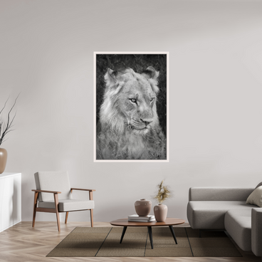 40 x 60″, Exhibition Maple White Floater Frame HEAVY WILL BE THE CROWN