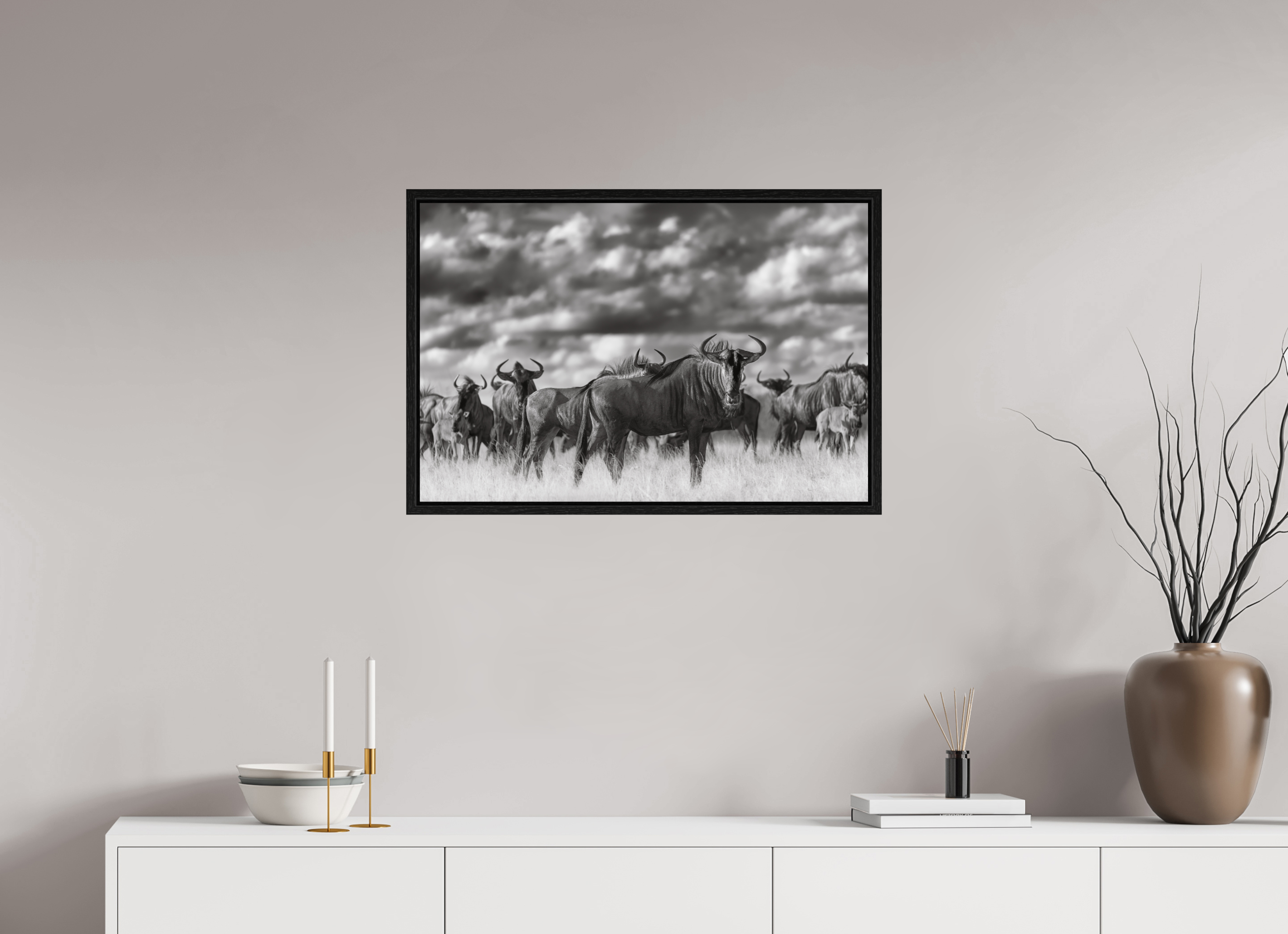 30 x 20″, M L black Floater Distributed Self