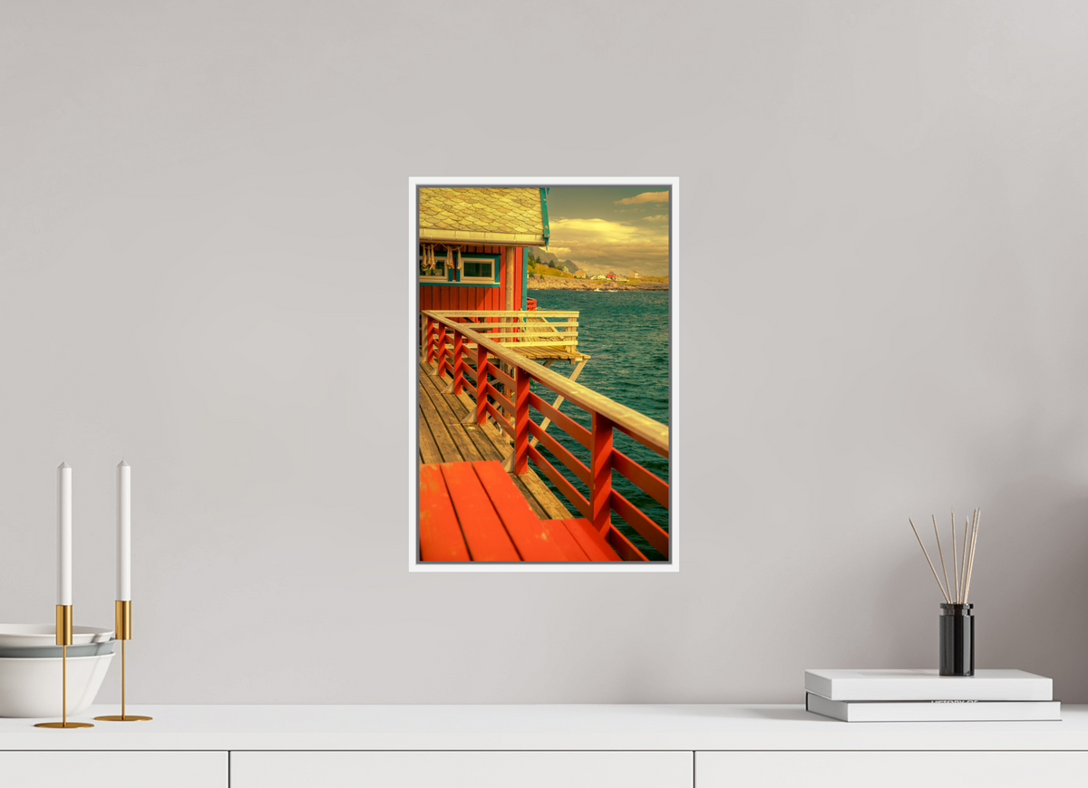 10 x 15″, S+M White Floater Frame GONE FISHING