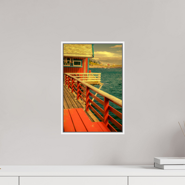 10 x 15″, S+M White Floater Frame GONE FISHING
