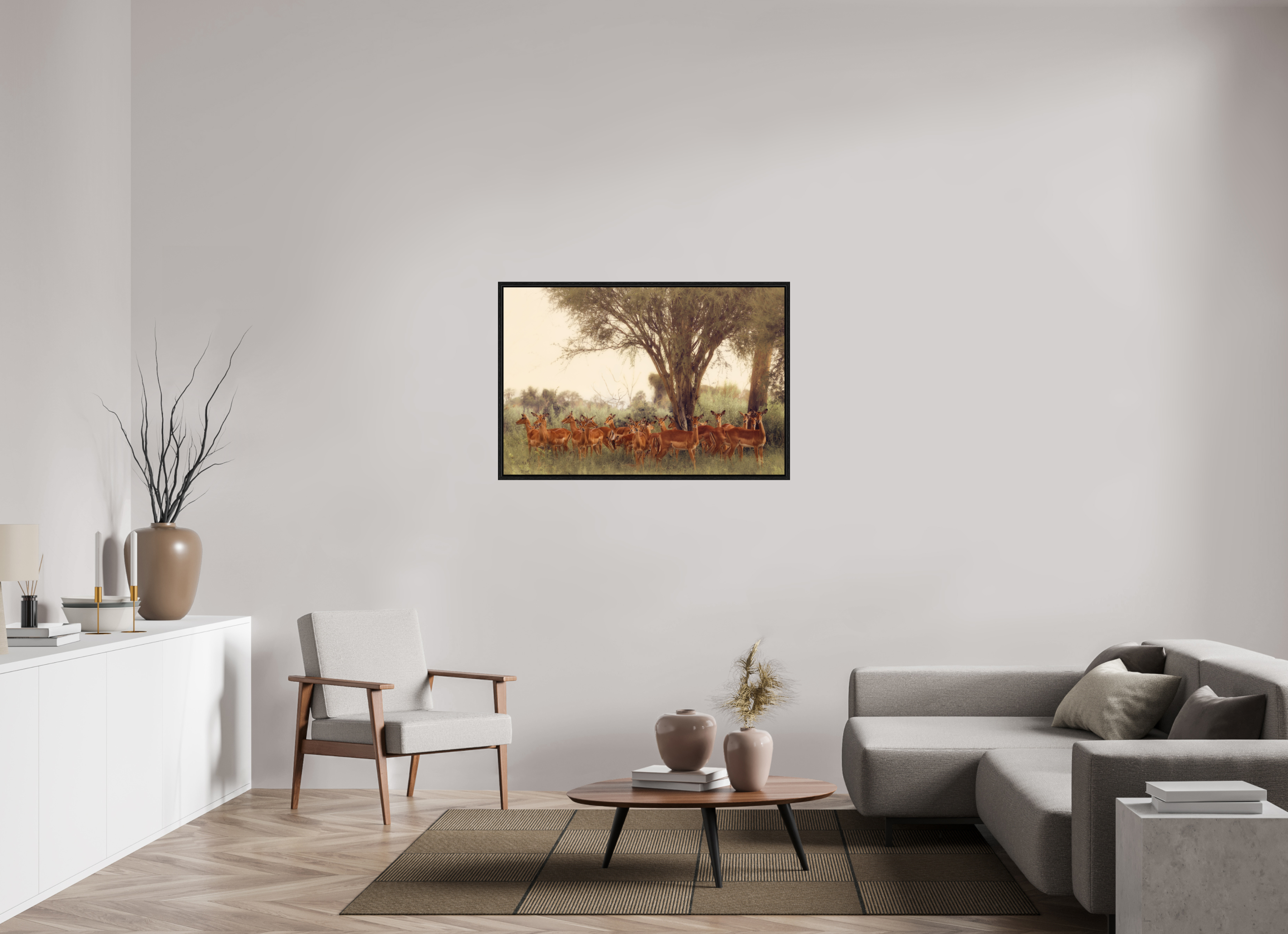 45 x 30″, L+XL Black Floater Frame The Field Feels