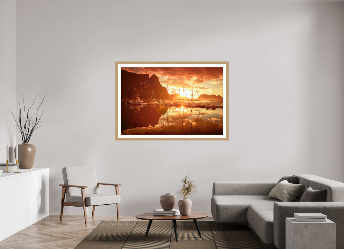 60 x 40″, Exhibition Oak Frame + Border A MINOR COSMIC EVENT