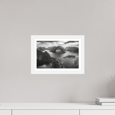 12 x 8″, S+M White Frame + Border THE LONG WAY DOWN