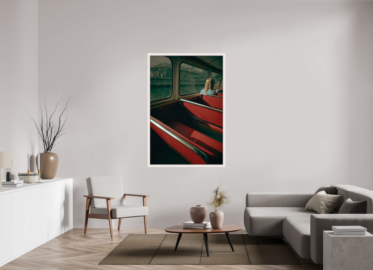 40 x 60″, Exhibition Maple White Floater Frame MAKING FREINDS