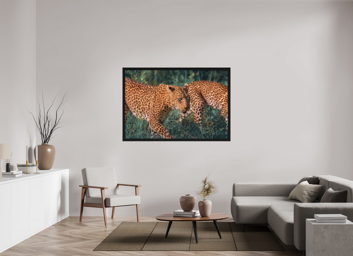 60 x 40″, Exhibition Black Floater Frame UNTAMED OPULENCE