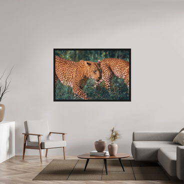 60 x 40″, Exhibition Black Floater Frame UNTAMED OPULENCE