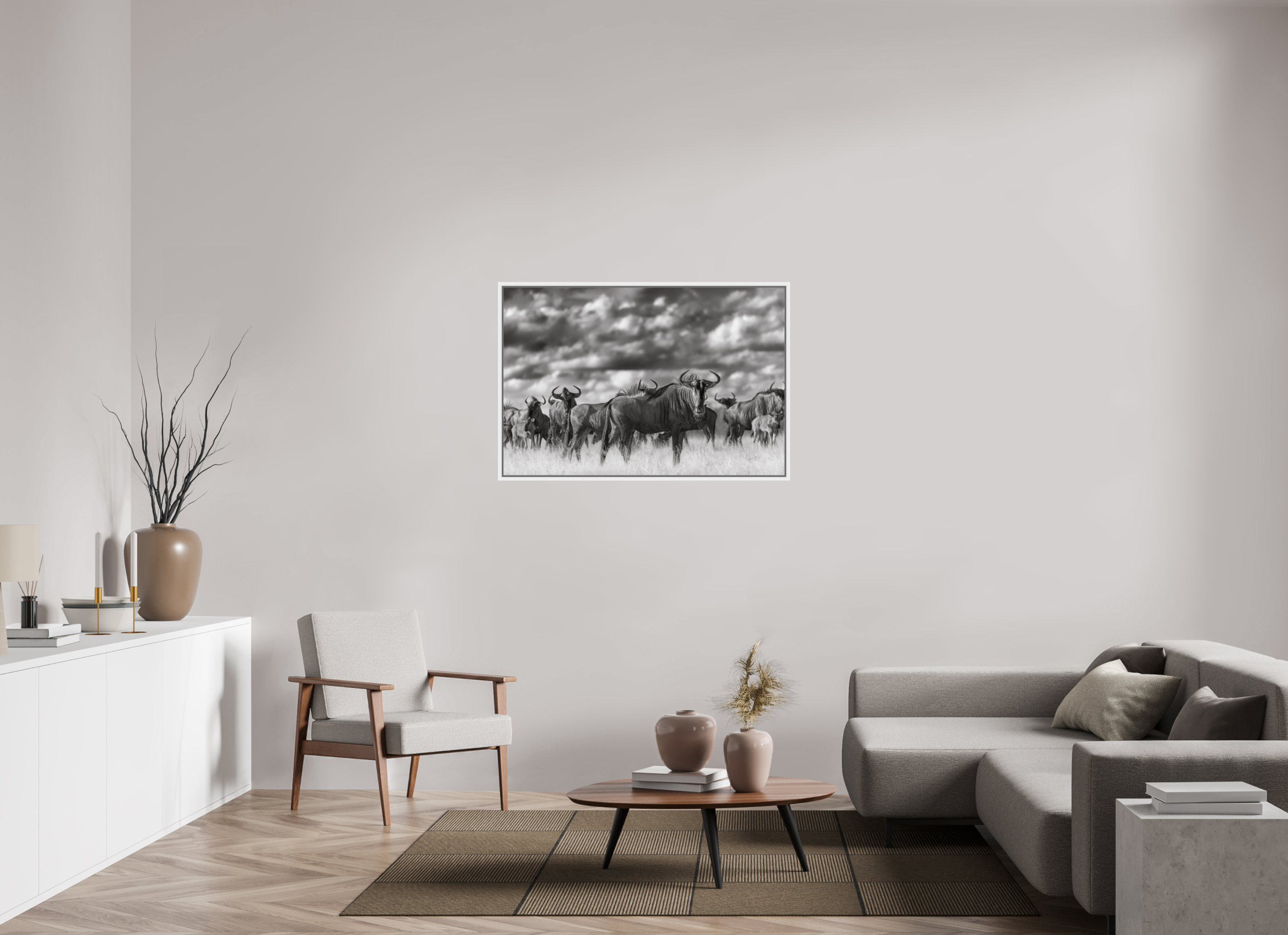 45 x 30″, M L White Floater Distributed Self