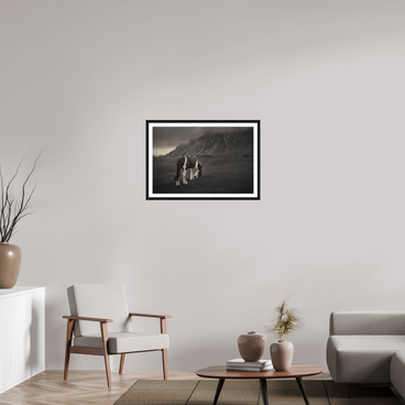30 x 20″, L+XL Black Frame + Border Unbothered