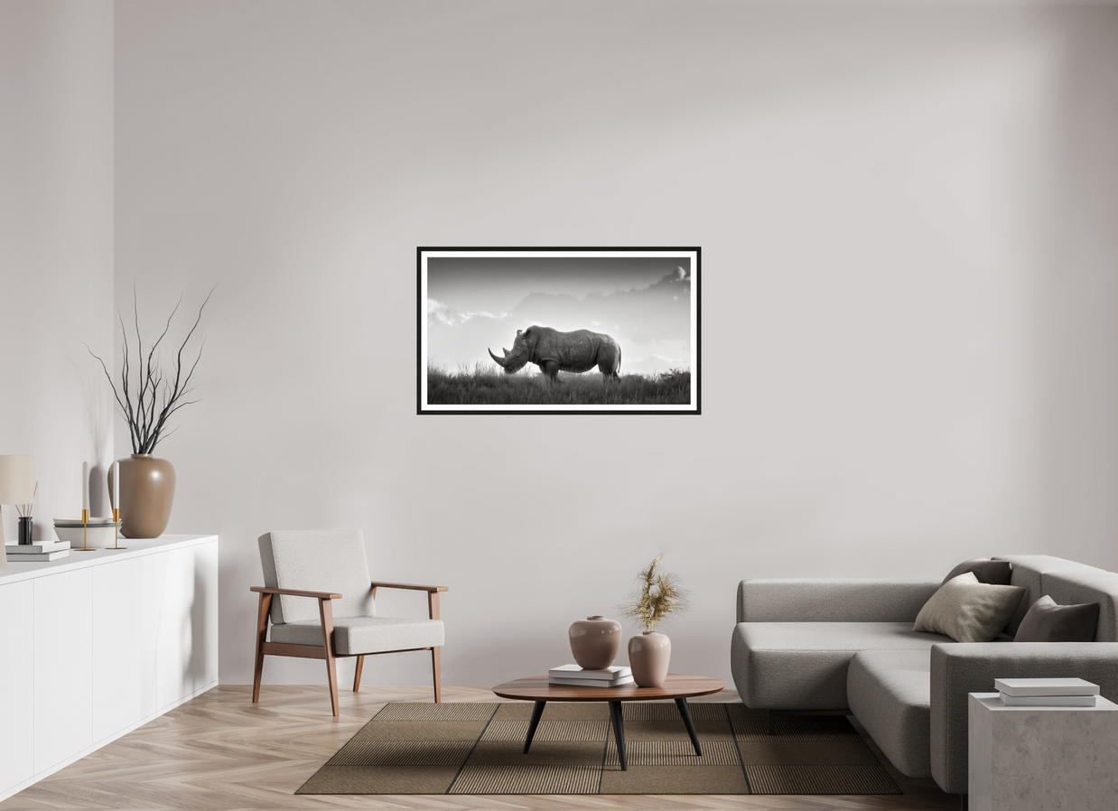 49 x 27.6″, L+XL Black Frame + Border ANCIENT GRAVITY