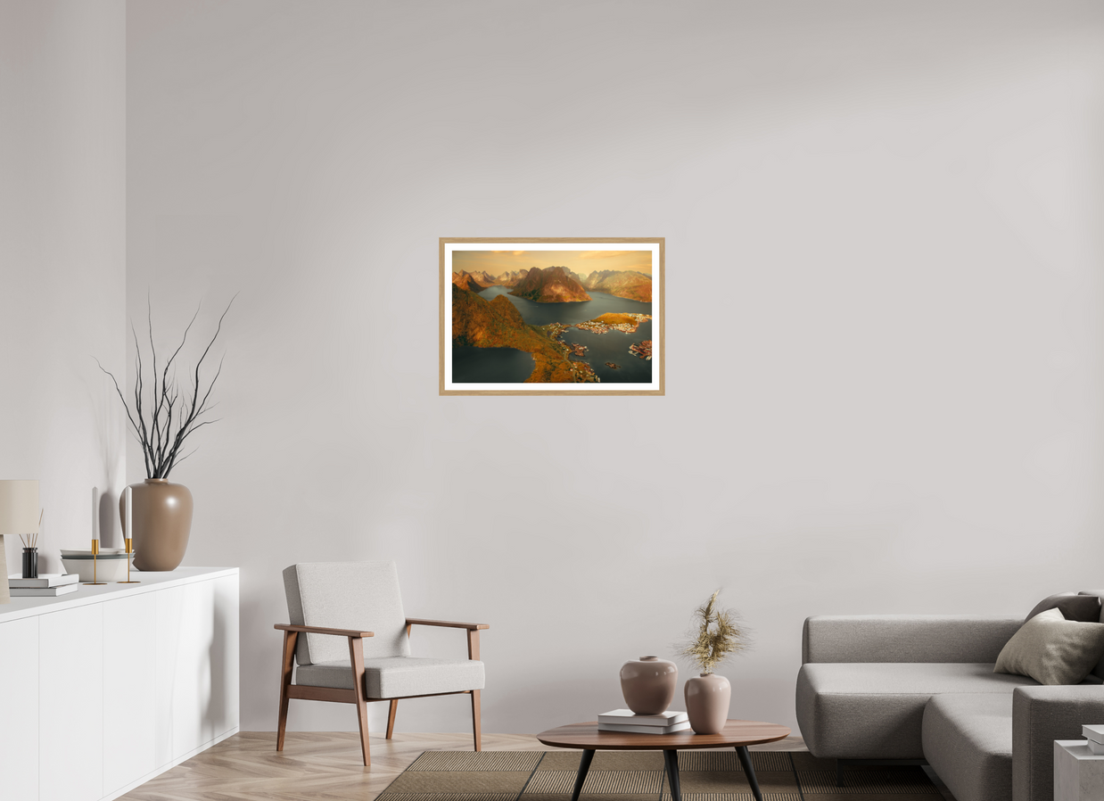 30 x 20″, L+XL Oak Frame + Border VIEW FROM THE GODS