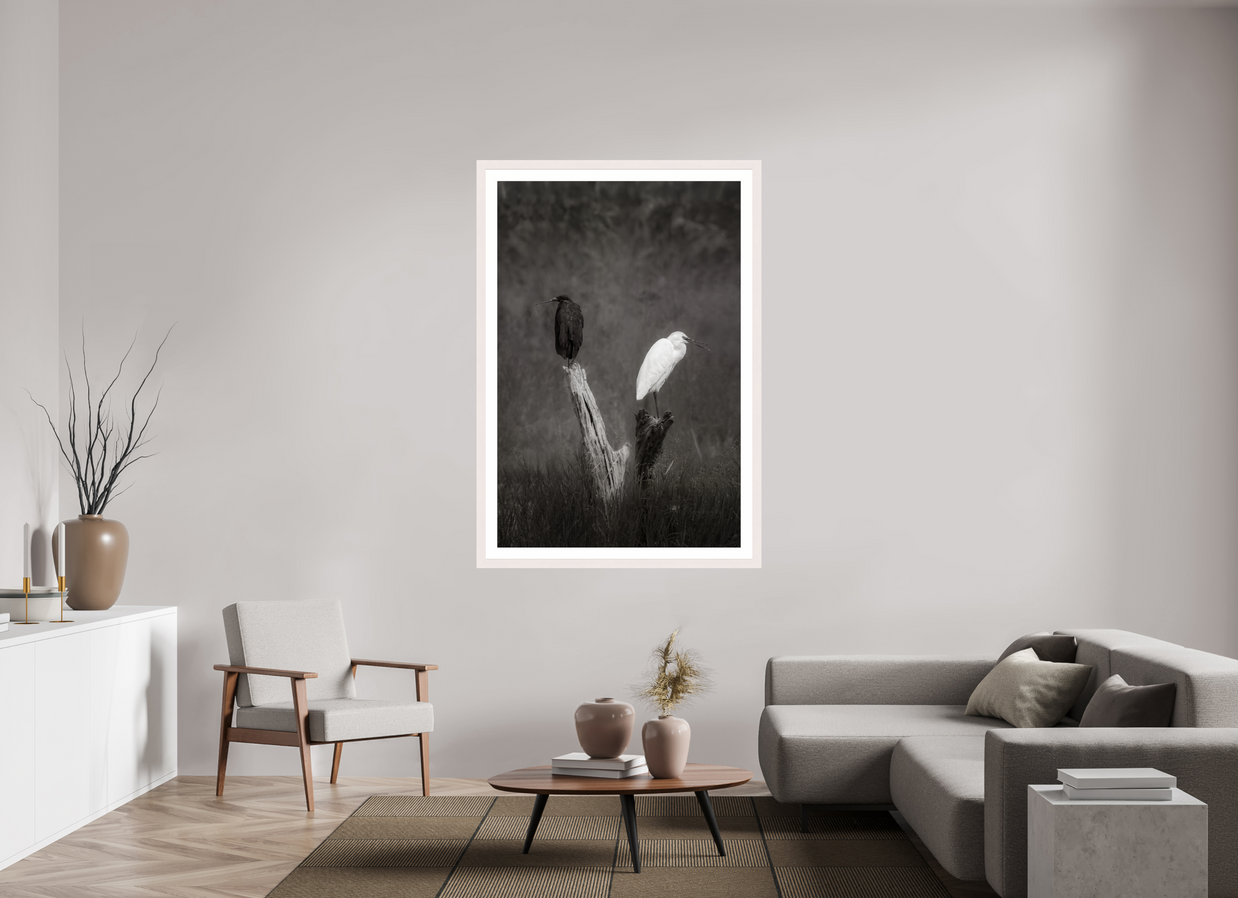 40 x 60″, Exhibition White Maple Frame + Border TWO TRUTHS