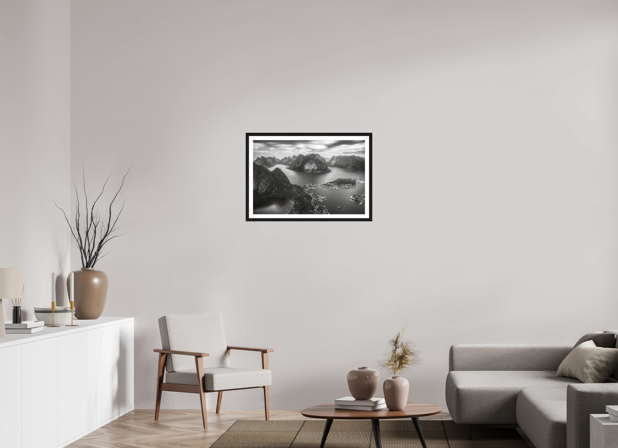 30 x 20″, L+XL Black Frame + Border THE LONG WAY DOWN