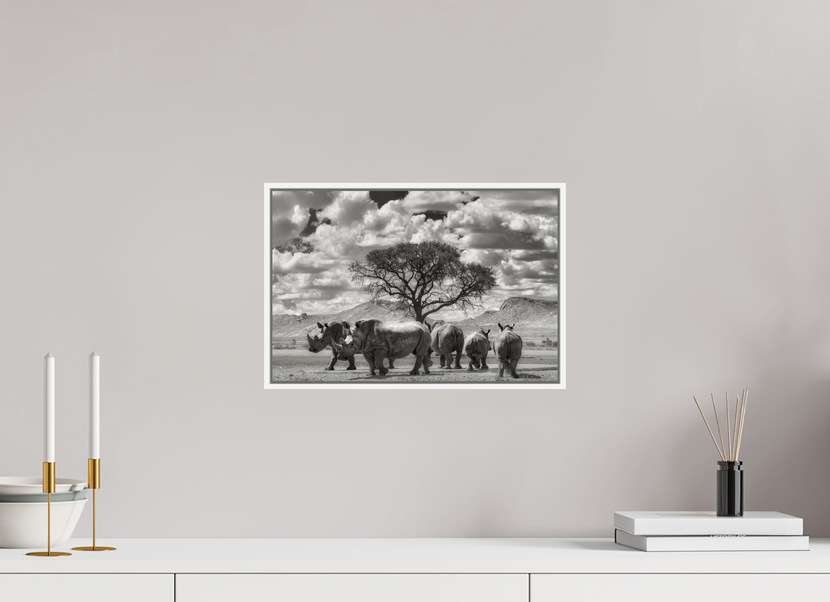 15 x 10″, S+M White Floater Frame Perfectly Still