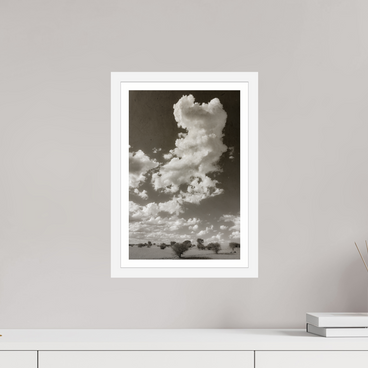 10 x 15″, S+M White Frame + Border SKY THOUGHTS