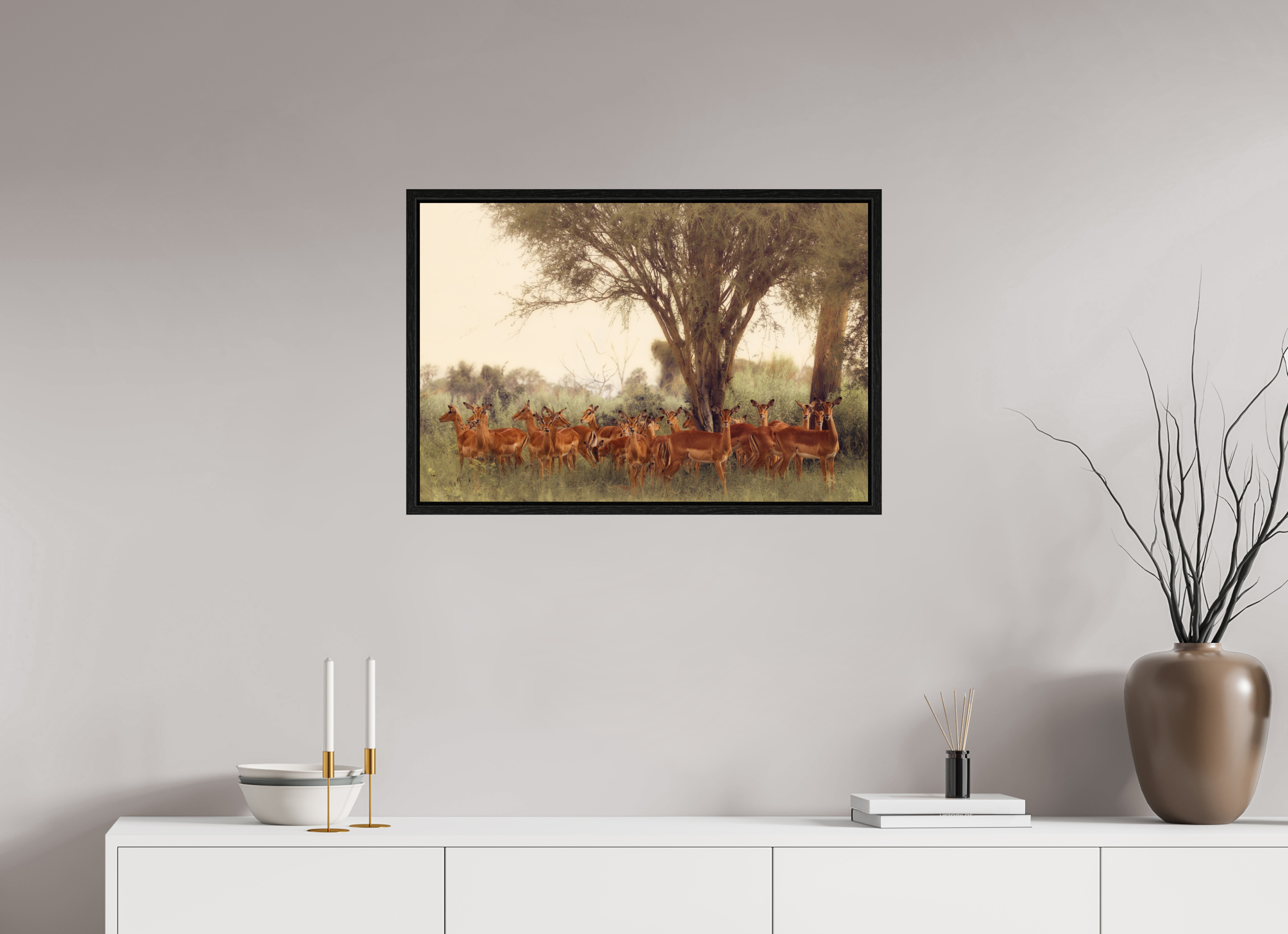 30 x 20″, L+XL Black Floater Frame The Field Feels