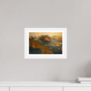 12 x 8″, S+M White Frame + Border VIEW FROM THE GODS