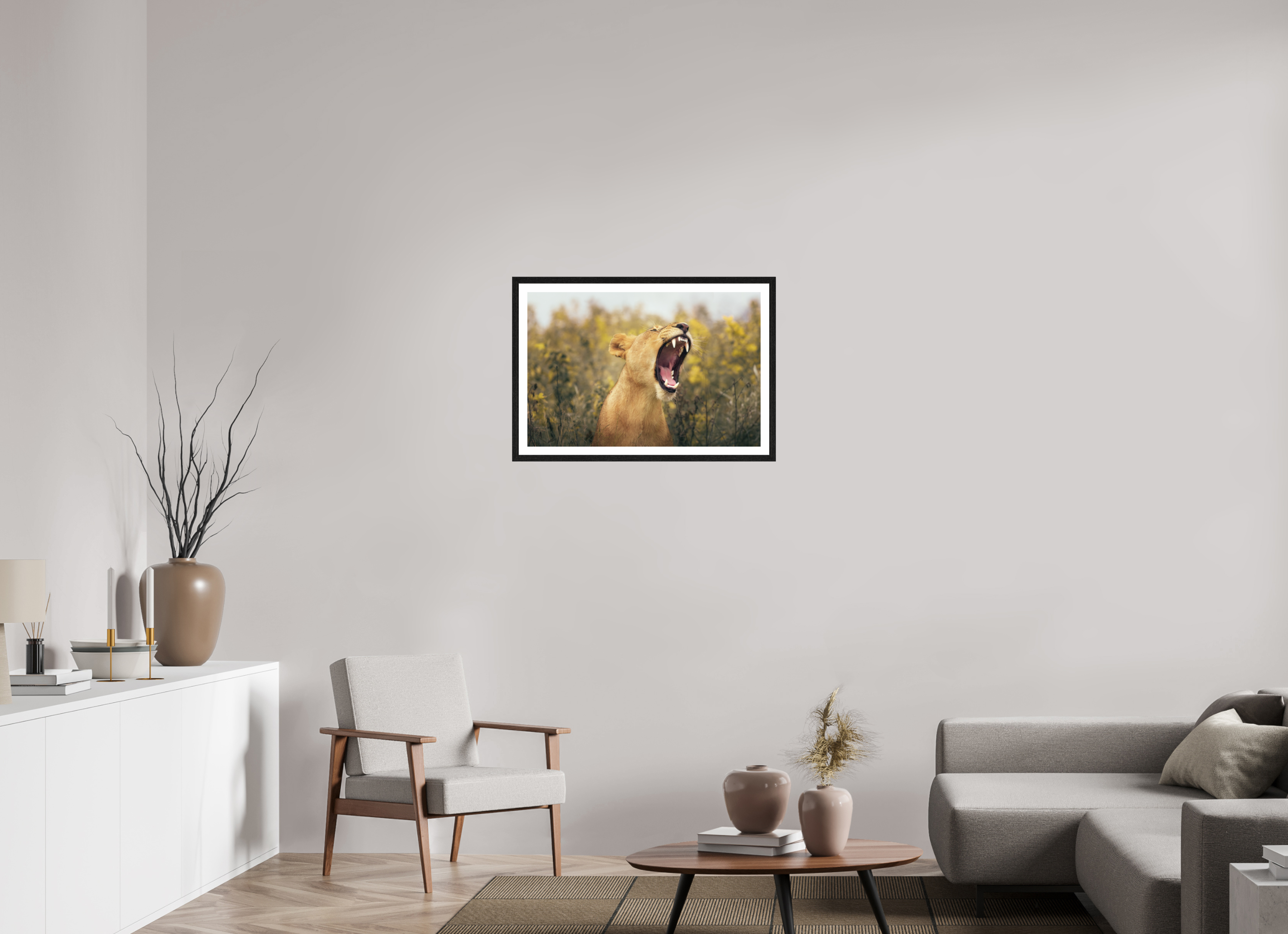 30 x 20″, L+XL Black Frame + Border UNCONTAINED